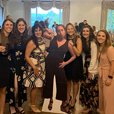 A friend cutout at a wedding.