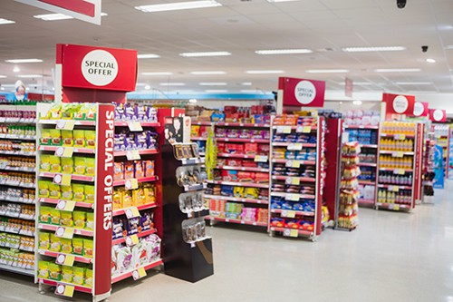 Store showing types of POP displays.