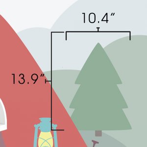 Mountain Range wall mural dimensions.