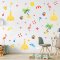 Beach Pattern wall decal on nursery wall.