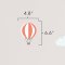 Hot Air Balloon Pattern wall decal dimensions.