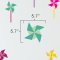 Pinwheel Pattern wall decal dimensions.