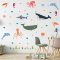 Sea creatures wall decal on playroom wall.